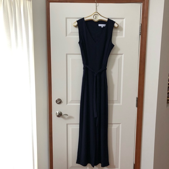 NWOT - Emma & Michele Jumpsuit In Navy w/Fabric Tie - Size 14 - Picture 2 of 7